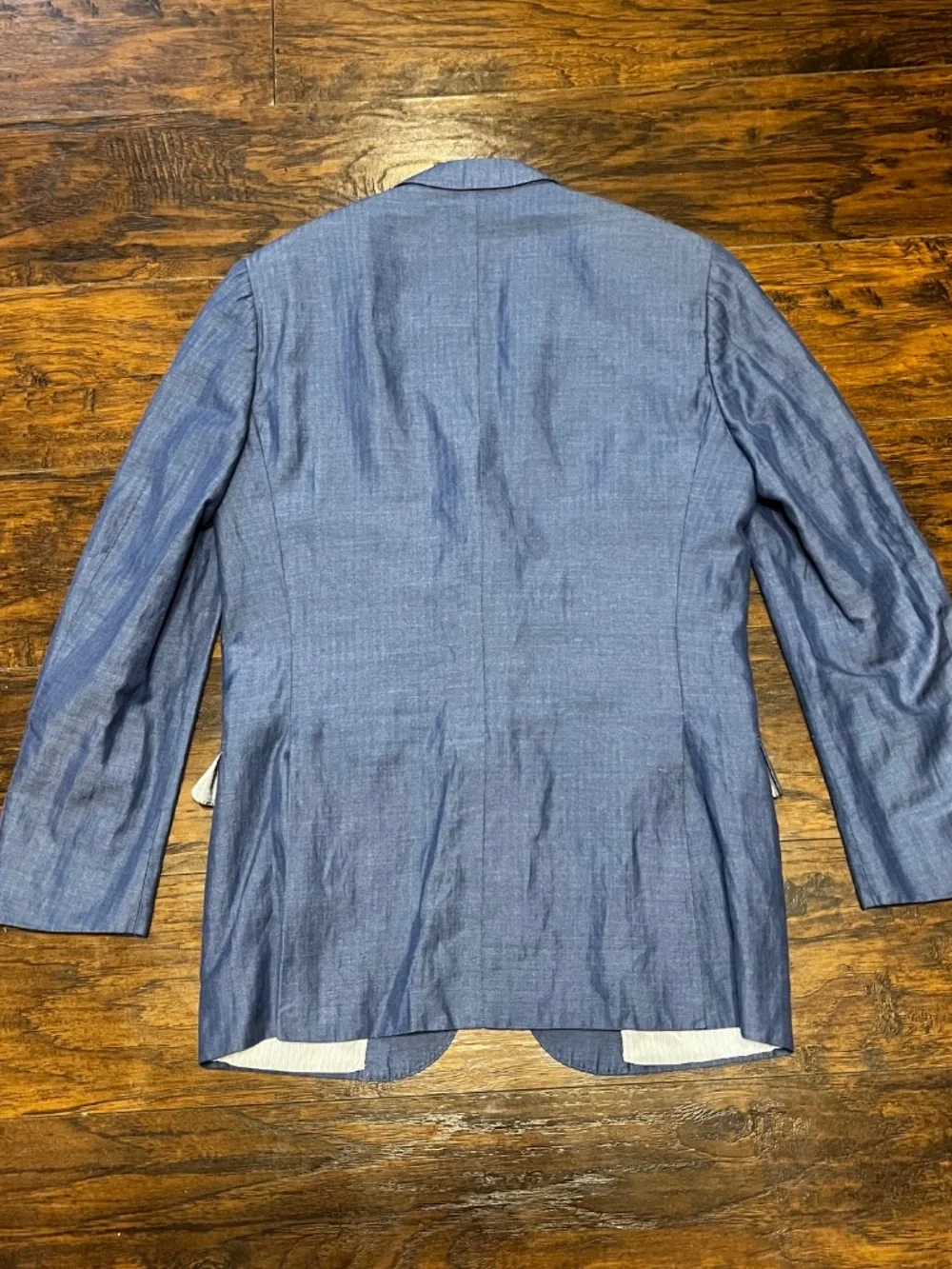 Ermenegildo Zegna 3 Button Travel Suit Jacket Men's 52L Blue Linen Blend Blazer - Picture 8 of 15